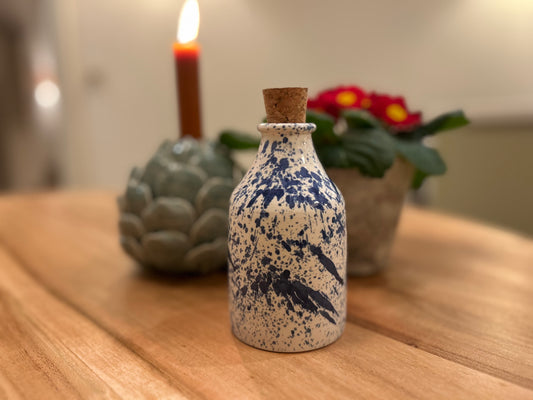 Ceramic Olive Oil Bottle - 240ml Small Splatter